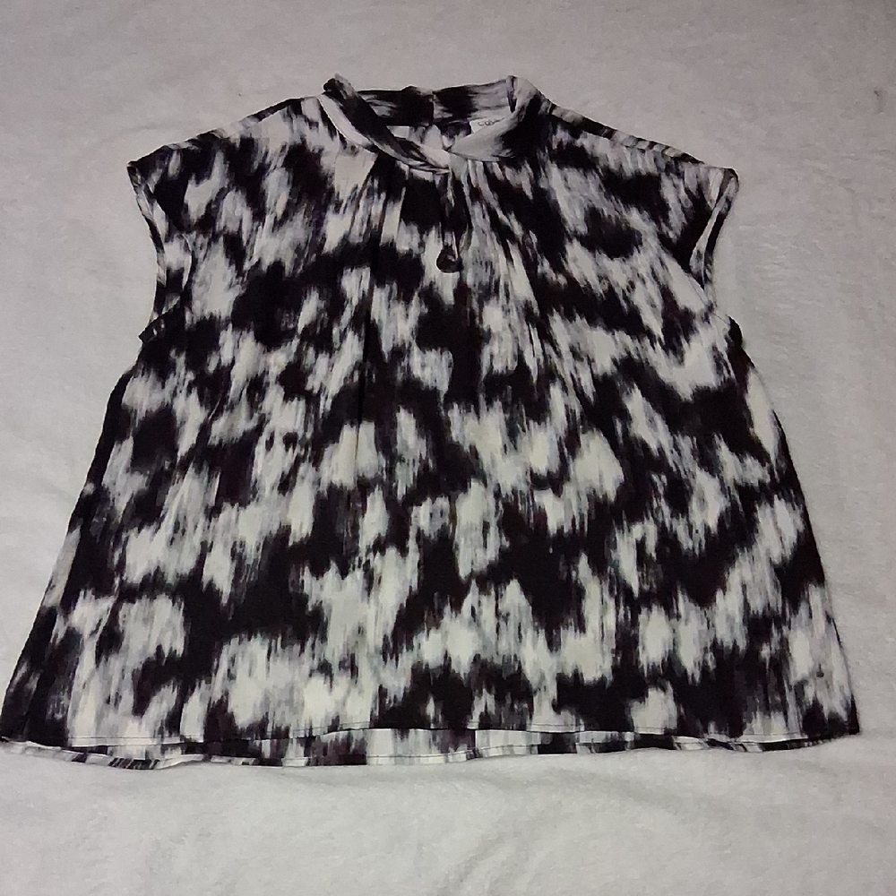 Calvin Klein Monochrome Abstract Women's Blouse